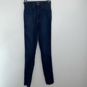 Fashion Nova Dark Blue High Waist Skinny Jeans